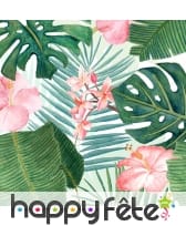 Serviettes fleurs d'hibiscus rose