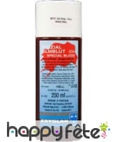 Sang fonce usage interne/externe lavable