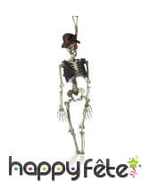 Squelette groom à suspendre avec yeux lumineux