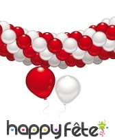 Set guirlande de ballons rouges et blancs