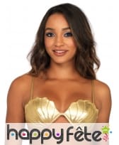 Soutien gorge doré de sirène