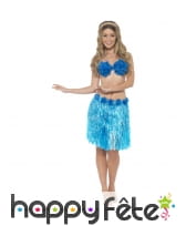 Soutien gorge fleuri bleu Hawaïen, image 1