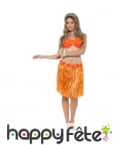 Soutien gorge fleuri orange, image 1