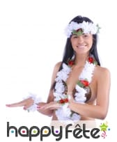 Set hawaïen fleuri luxe, image 1
