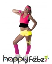 Shorty jaune fluo pour femme