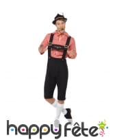 Salopette longue de Bavarois avec haut rouge, image 1