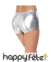 Short moulant argenté effet mouillé, image 1