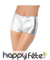 Short moulant argenté effet mouillé