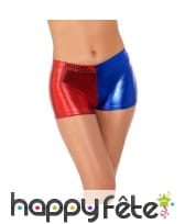 Short moulant arlequin bicolore effet mouillé