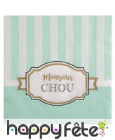 Serviettes Monsieur chou