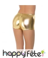 Short moulant doré effet mouillé, image 1