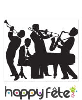 Silhouette murale de groupe de jazz noir