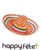Sombrero multicolore en paille