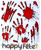 Stickers mains en sang et taches, image 1