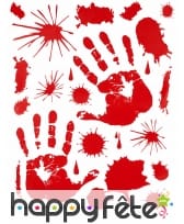 Stickers mains en sang et taches