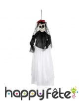 Squelette mariée jour des morts à suspendre