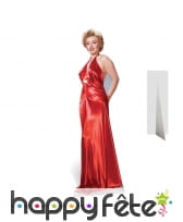 Silhouette Marilyn Monroe en robe de soirée rouge