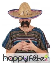 Sombrero mexicain pour adulte, en paille, image 1