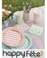 Serviettes Mademoiselle rose, image 1