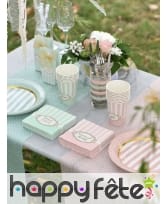 Serviettes Mademoiselle rose, image 2