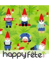 Serviettes nains de jardin, welcome