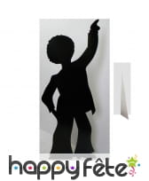 Silhouette noire danseur disco en carton