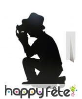 Silhouette noire de photographe