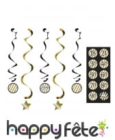 Suspensions Noire et dorée d'anniversaire, image 2
