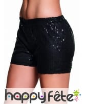 Shorty noir recouvert de sequins