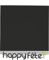 Serviettes noires unies, 2 plis de 33 x 33 cm