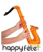 Saxophone orange à gonfler, image 1