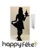 Silhouette ombre de serveuse taille réelle