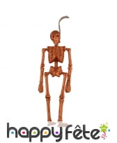 Squelette orange pailleté décoratif