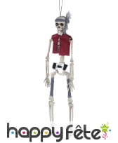 Squelette pirate articulé à suspendre 40cm
