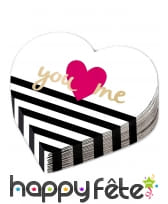Serviettes Papier Coeur you love me