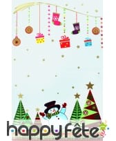 Sac polypropylène de Noël transparent 22.5 x 35 cm