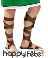 Sandales romaines à lanières marrons