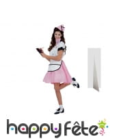 Serveuse rose années 50 en carton plat