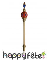 Sceptre royal doré avec faux joyaux