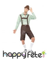 Salopette short de Bavarois avec haut vert, image 1