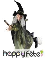 Sorcière sur son balai 100 cm, à suspendre