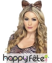 Serre-tête avec noeud tigré