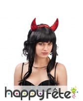 Serre-tête cornes de diable rouges