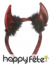 Serre tête cornes diablesse avec froufrous