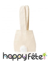 Sac tête de lapin beige en tissus de 34 cm, image 1