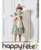 Sac tête de lapin beige en tissus de 34 cm, image 3