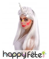 Serre tête de licorne fleurie femme