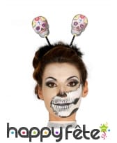 Serre-tête dia de los muertos sur ressort
