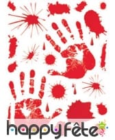 Stickers taches de mains ensanglantées