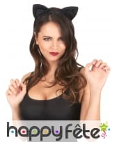 Serre tête oreilles de chat pailletées, image 1